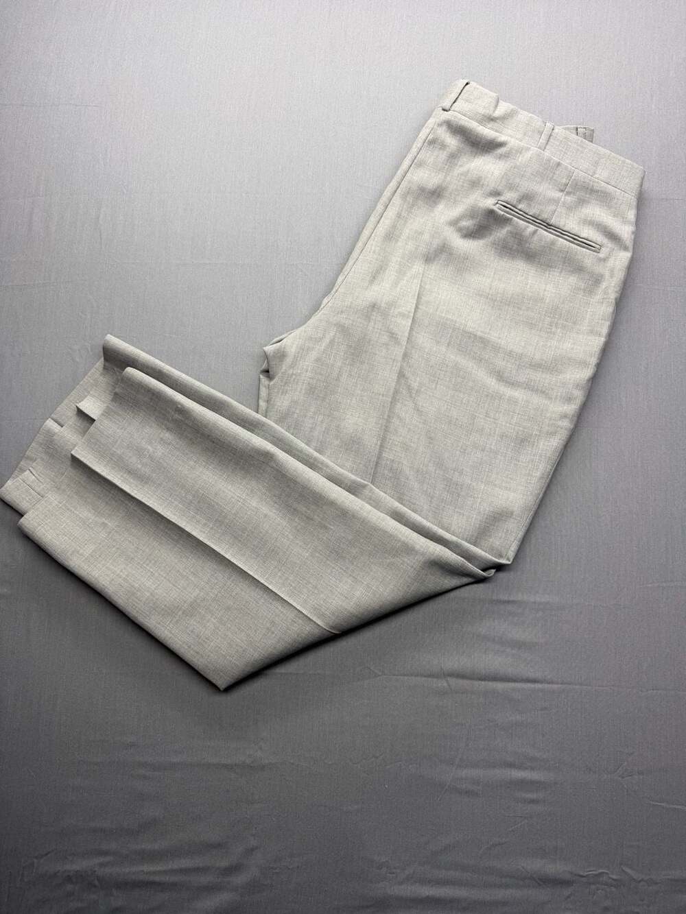 Geoffrey Beene Light Gray Dress Pants Trousers Made in USA